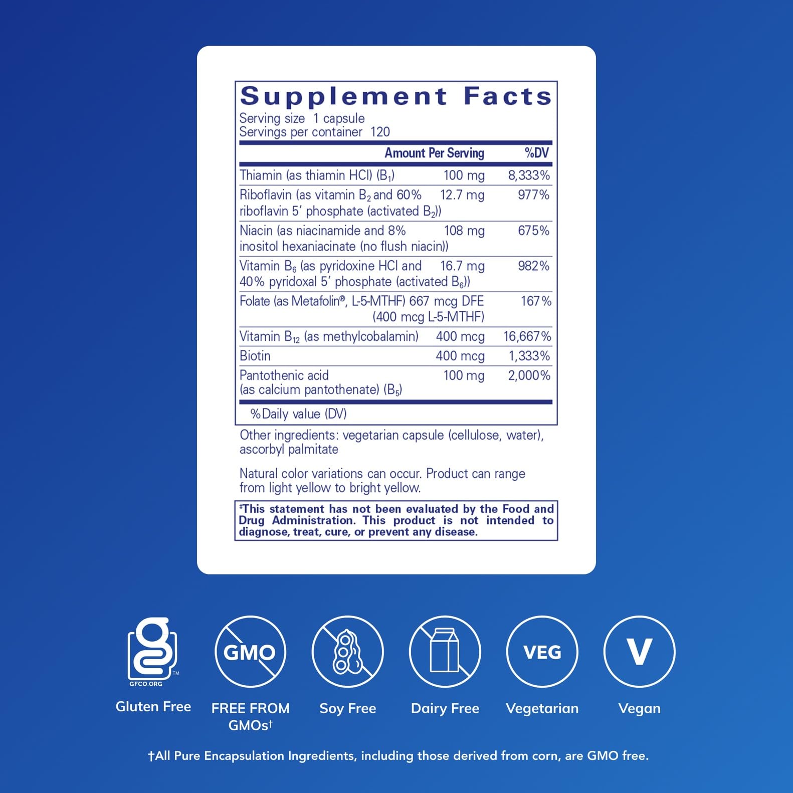 Pure Encapsulations B-Complex Plus - B Vitamins Supplement to Support Neurological Health, Cardiovascular Health, Energy Levels & Nervous System Support - PrimeBioHealth - canada supplements