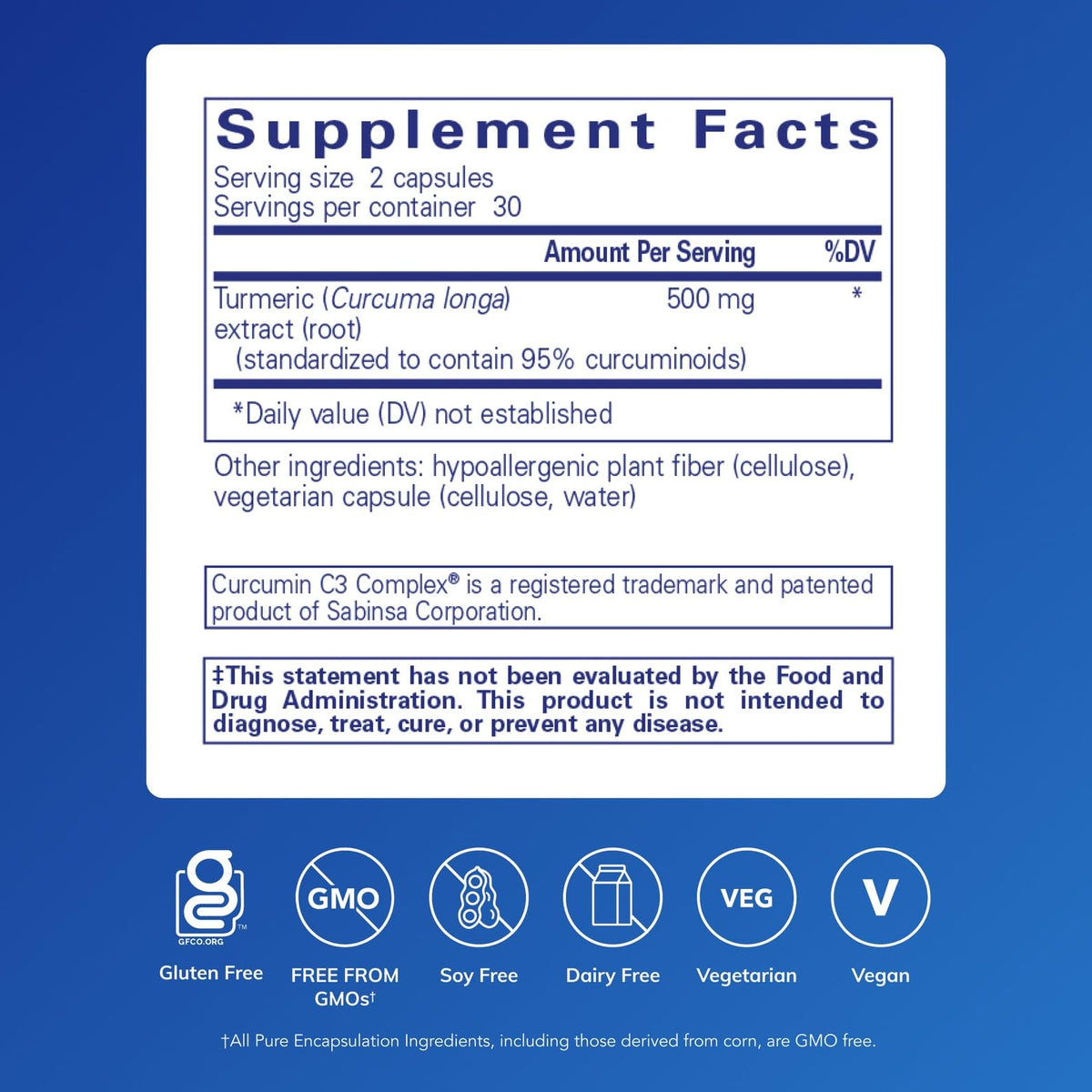 Pure Encapsulations Curcumin - 500 mg - Supports Joint Health & Liver Health - Curcuma Longa Capsule - PrimeBioHealth - canada supplements