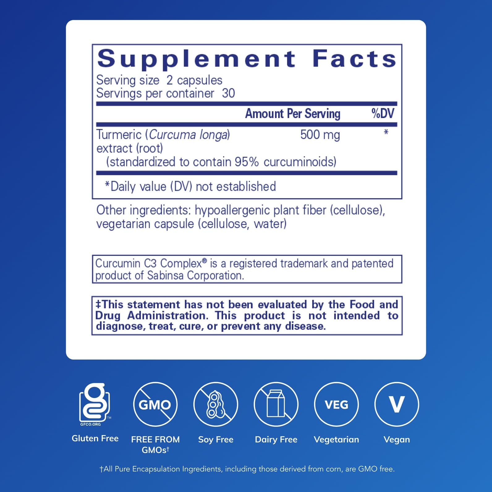 Pure Encapsulations Curcumin - 500 mg - Supports Joint Health & Liver Health - Curcuma Longa Capsule - PrimeBioHealth - canada supplements
