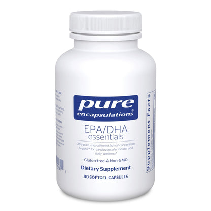 Pure Encapsulations EPA/DHA Essentials - Fish Oil Concentrate Supplement to Support Cardiovascular Health - Premium EPA & DHA Supplement - PrimeBioHealth - canada supplements