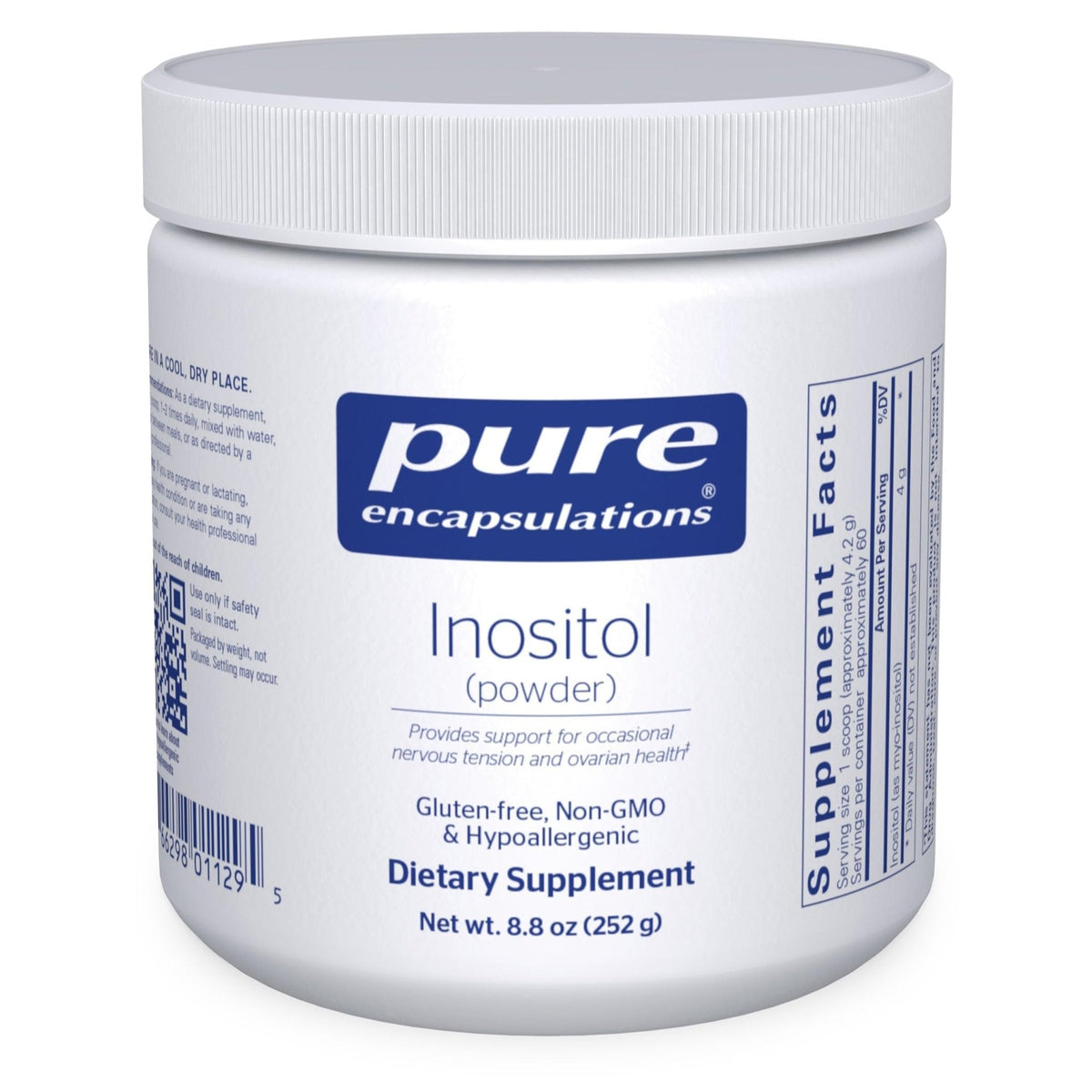 Pure Encapsulations Inositol (Powder) - Supplement to Support Energy, Nervous System & Ovarian Function* - with Myo-Inositol - 8.8 Ounces - PrimeBioHealth - canada supplements