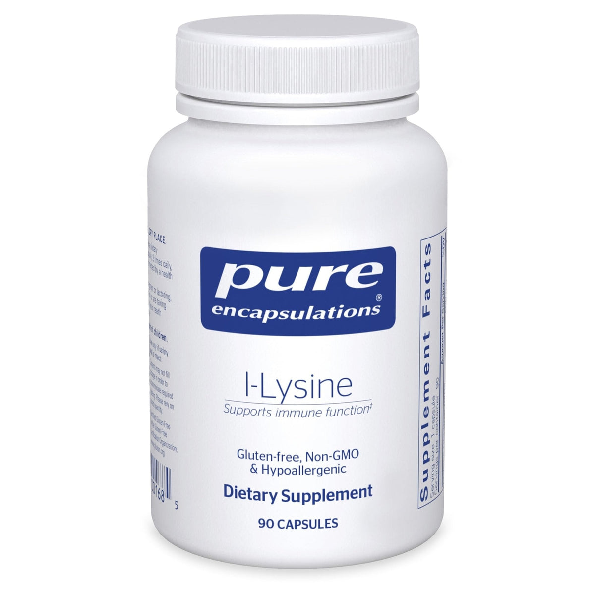 Pure Encapsulations L-Lysine - Essential Amino Acid Supplement for Immune Support & Gum, Lip Health* - with L-Lysine HCl - 90 Capsules - PrimeBioHealth - canada supplements
