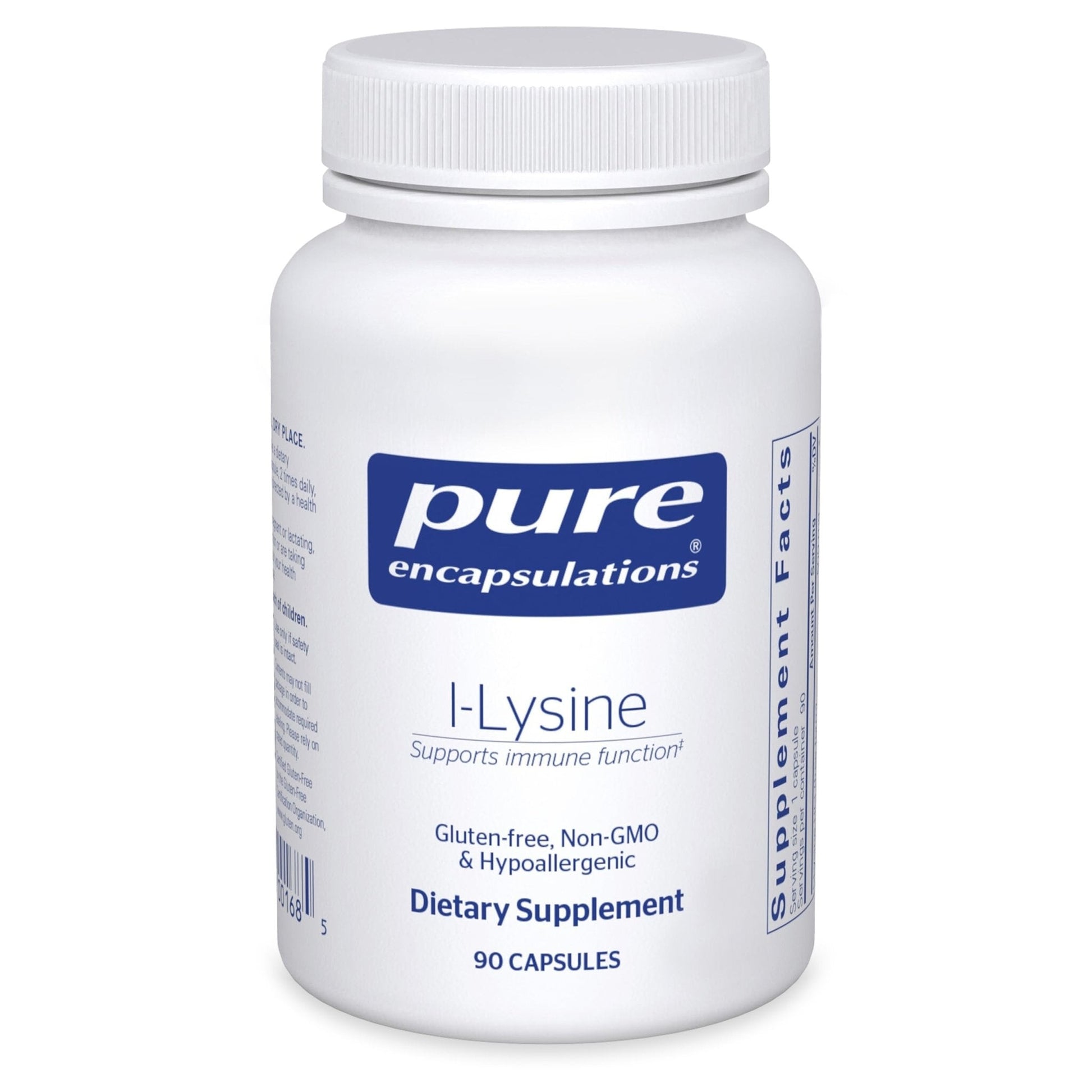 Pure Encapsulations L-Lysine - Essential Amino Acid Supplement for Immune Support & Gum, Lip Health* - with L-Lysine HCl - 90 Capsules - PrimeBioHealth - canada supplements