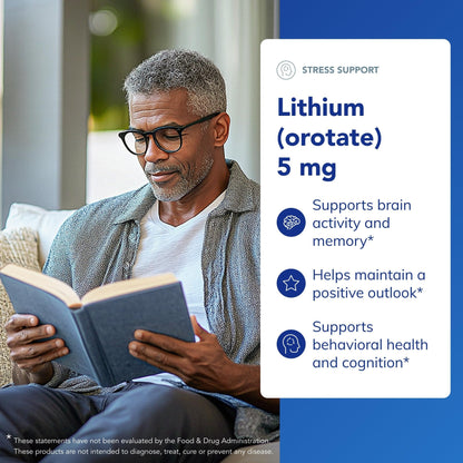 Pure Encapsulations Lithium Orotate 5 mg - Brain Support Supplement - with N-Acetyl-L-Cysteine (NAC) for Memory & Brain Behavior* - PrimeBioHealth - canada supplements