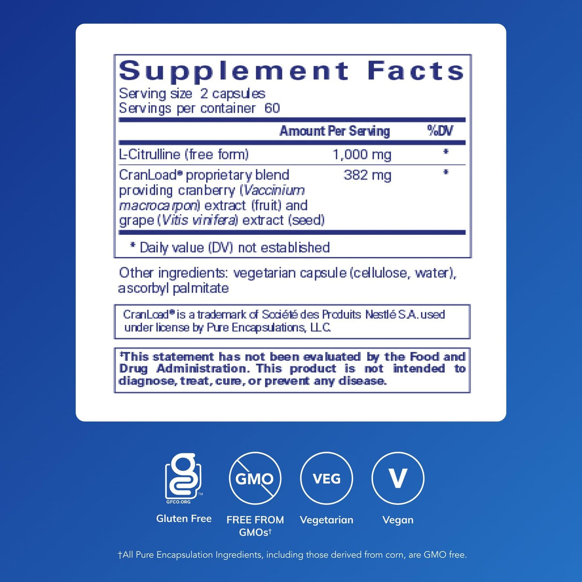 Pure Encapsulations Nitric Oxide Ultra (Capsules) - Supplement Supports Nitric Oxide Production, Healthy Blood Flow & Vascular Health - with L-Citrulline & CranLoad Cranberry Extract - 120 Capsules - PrimeBioHealth - canada supplements