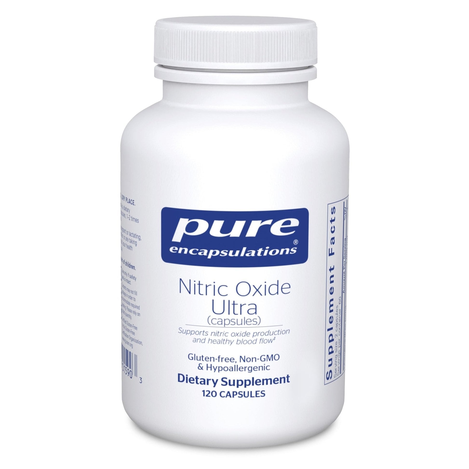 Pure Encapsulations Nitric Oxide Ultra (Capsules) - Supplement Supports Nitric Oxide Production, Healthy Blood Flow & Vascular Health - with L-Citrulline & CranLoad Cranberry Extract - 120 Capsules - PrimeBioHealth - canada supplements