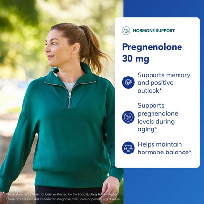 Pure Encapsulations Pregnenolone - 30 mg - Hormone Support - Memory Support - Gluten Free & Vegan - 180 Capsules - PrimeBioHealth - canada supplements