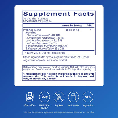 Pure Encapsulations Probiotic G.I. - Shelf Stable Probiotic for Intestinal Health & Gastrointestinal Support - PrimeBioHealth - canada supplements