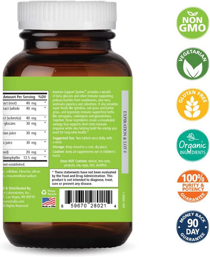 Pure Essence Immune Cellular Support System with Maitake, Reishi, Shitake Mushroom, Spirulina, Colostrum, Fucoidan and More - 60 Tablets - PrimeBioHealth - canada supplements