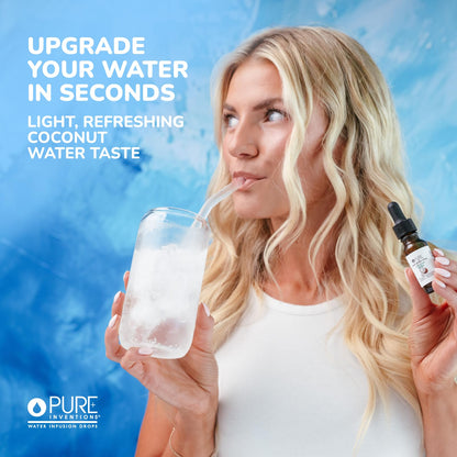 Pure Inventions - Coconut Water Infusion Drops – Electrolytes - Sugar-Free Hydration, Zero Calories, No Artificial Sweeteners, Clean Ingredients, 30 Servings - PrimeBioHealth - canada supplements