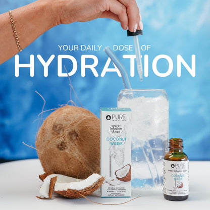 Pure Inventions - Coconut Water Infusion Drops – Electrolytes - Sugar-Free Hydration, Zero Calories, No Artificial Sweeteners, Clean Ingredients, 30 Servings - PrimeBioHealth - canada supplements