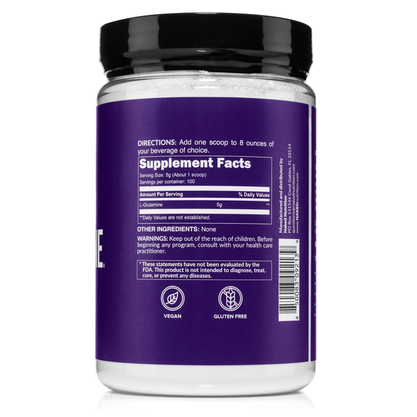 Pure L-Glutamine Made in The USA - 100 Servings - 500g, 1.1lb Bulk, Vegan, Non-GMO, Gluten and Soy Free. Minimize Muscle Breakdown & Improve Protein Synthesis. No Additives - PrimeBioHealth - canada supplements