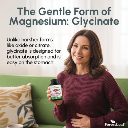 Pure Magnesium Glycinate 400mg Serving - High Absorption Magnesium Glycinate - Mag Bisglycinate for Stress, Bones, Muscles, Nerves, - PrimeBioHealth - canada supplements