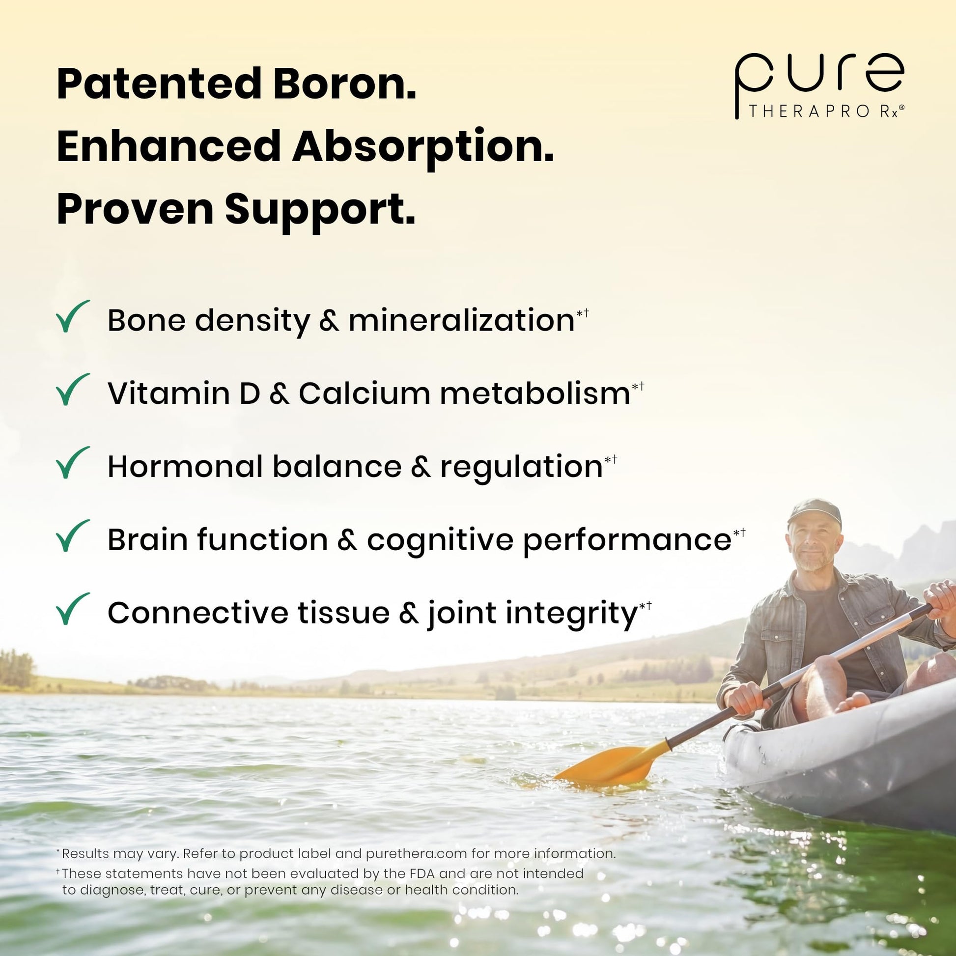 Pure TheraPro Rx Bio Boron 10mg, 3 Months Supply - Bororganic Glycine Boron for Men & Women - Premium Formula for Bone Health, Joint Flexibility - PrimeBioHealth - canada supplements
