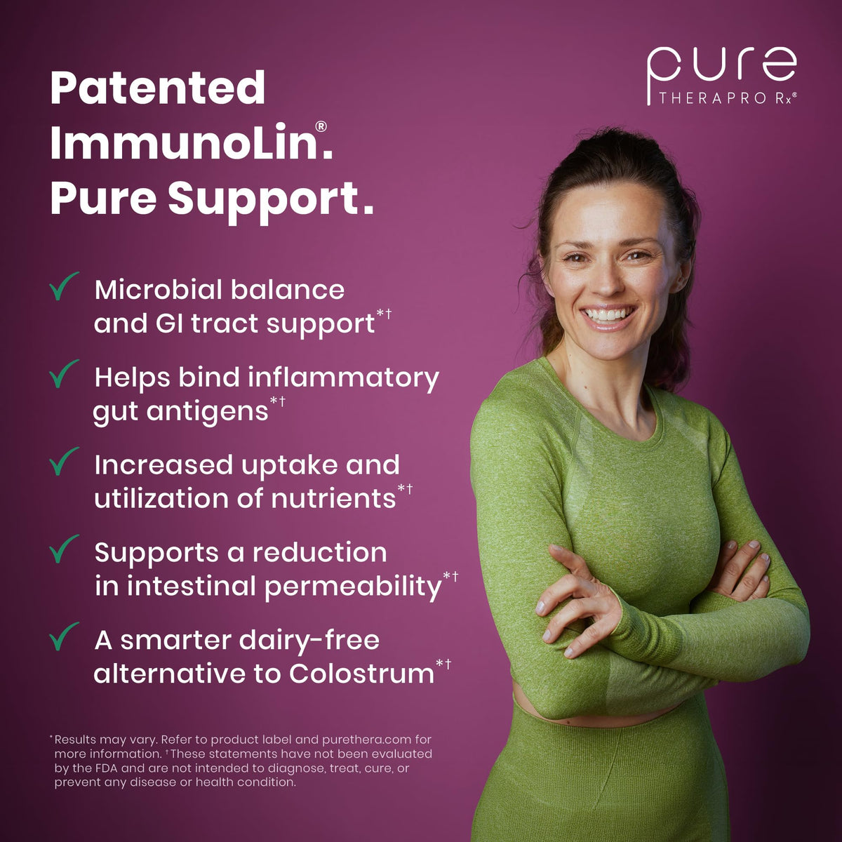 Pure Therapro Rx Elite IgG Immunoglobulin Supplement, 120 Caps - Gut Health & Immune Support, 1100 mg IgG, IGA & IgM, Sunflower Lecithin | Dairy & Gluten Free Colostrum Supplement Alternative - PrimeBioHealth - canada supplements