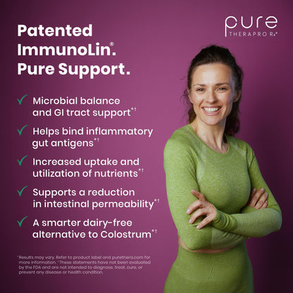 Pure Therapro Rx Elite IgG Immunoglobulin Supplement, 120 Caps - Gut Health & Immune Support, 1100 mg IgG, IGA & IgM, Sunflower Lecithin | Dairy & Gluten Free Colostrum Supplement Alternative - PrimeBioHealth - canada supplements