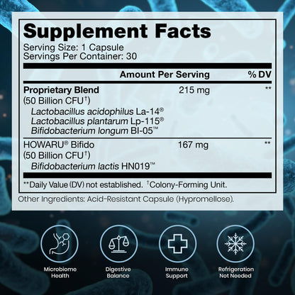 Pure Therapro Rx Power Probiotic 100B | 30 Acid Resistant Capsules - 1 Month Supply | 4 Proven Strains 100 Billion CFU | Flora Balance & Digestion | NO Refrigeration Required | Non-GMO | Zero Fillers - PrimeBioHealth - canada supplements