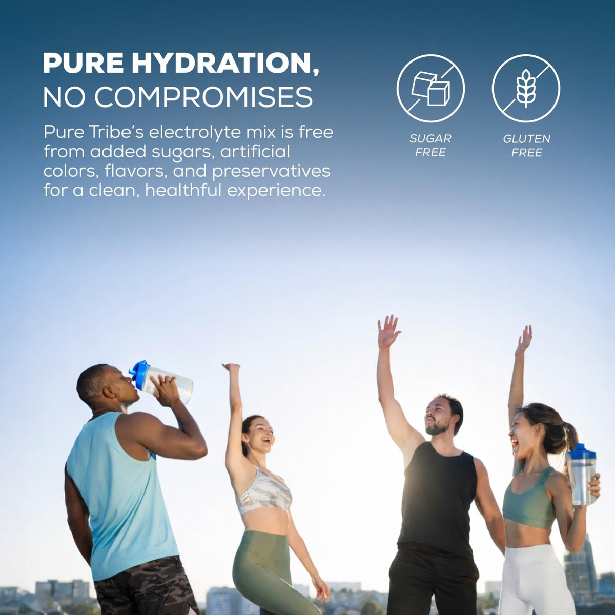 PURE TRIBE Instant Hydration Electrolytes Powder Packets with Magnesium & Salt – Zero Sugar Hydration Packets with 6 B Vitamins & Adaptogens - PrimeBioHealth - canada supplements