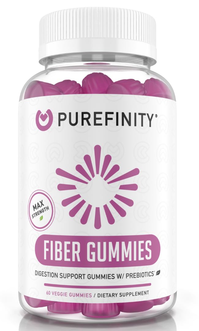 PUREFINITY Fiber Gummies for Adults with Inulin FOS from Chicory Root, Sugar Free Prebiotic Supplement for Daily Digestion - PrimeBioHealth - canada supplements