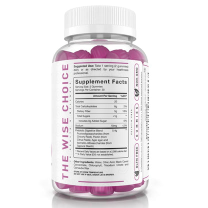 PUREFINITY Fiber Gummies for Adults with Inulin FOS from Chicory Root, Sugar Free Prebiotic Supplement for Daily Digestion - PrimeBioHealth - canada supplements