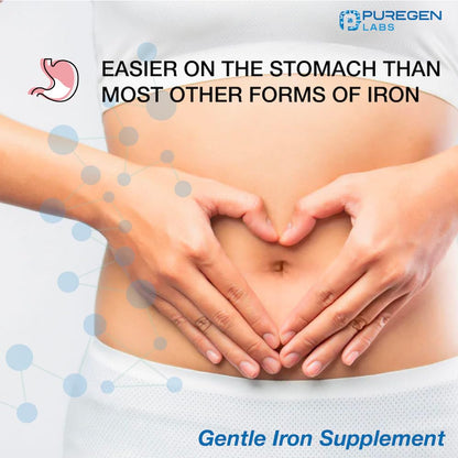Puregen Labs Ferrous Gluconate 324 mg [High Potency] Iron Supplement, Gentle on Stomach - 100 Tablets - PrimeBioHealth - canada supplements