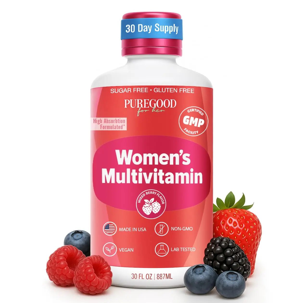 PureGood Women’s Liquid Multivitamin | 70+ Nutrients, Superfoods & Omegas | High Absorption Daily Supplement | - PrimeBioHealth - canada supplements
