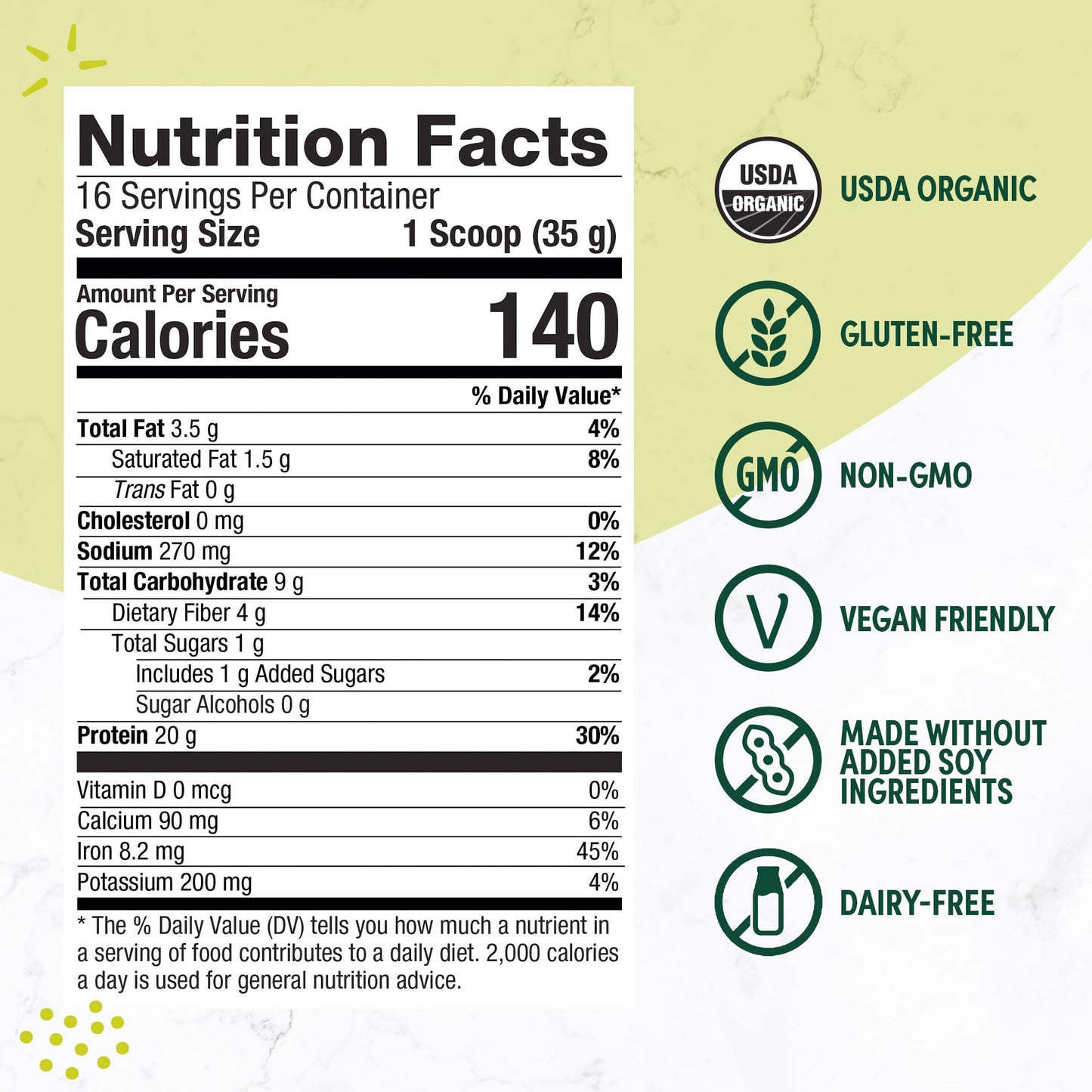Purely Inspired Plant-Based Protein Powder for Men & Women, Rich Decadent Chocolate (16 Servings) - Vegan & Organic - 20g of Pea Protein Powder for Smoothies & Shakes - PrimeBioHealth - canada supplements
