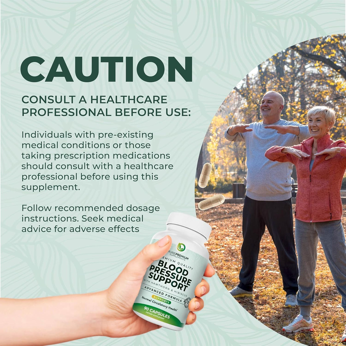 PurePremium Blood Pressure Supplements with Hawthorn Berry, Hibiscus, Garlic & Vitamin B12- Nitric Oxide Supplement for Normal Heart Health - PrimeBioHealth - canada supplements
