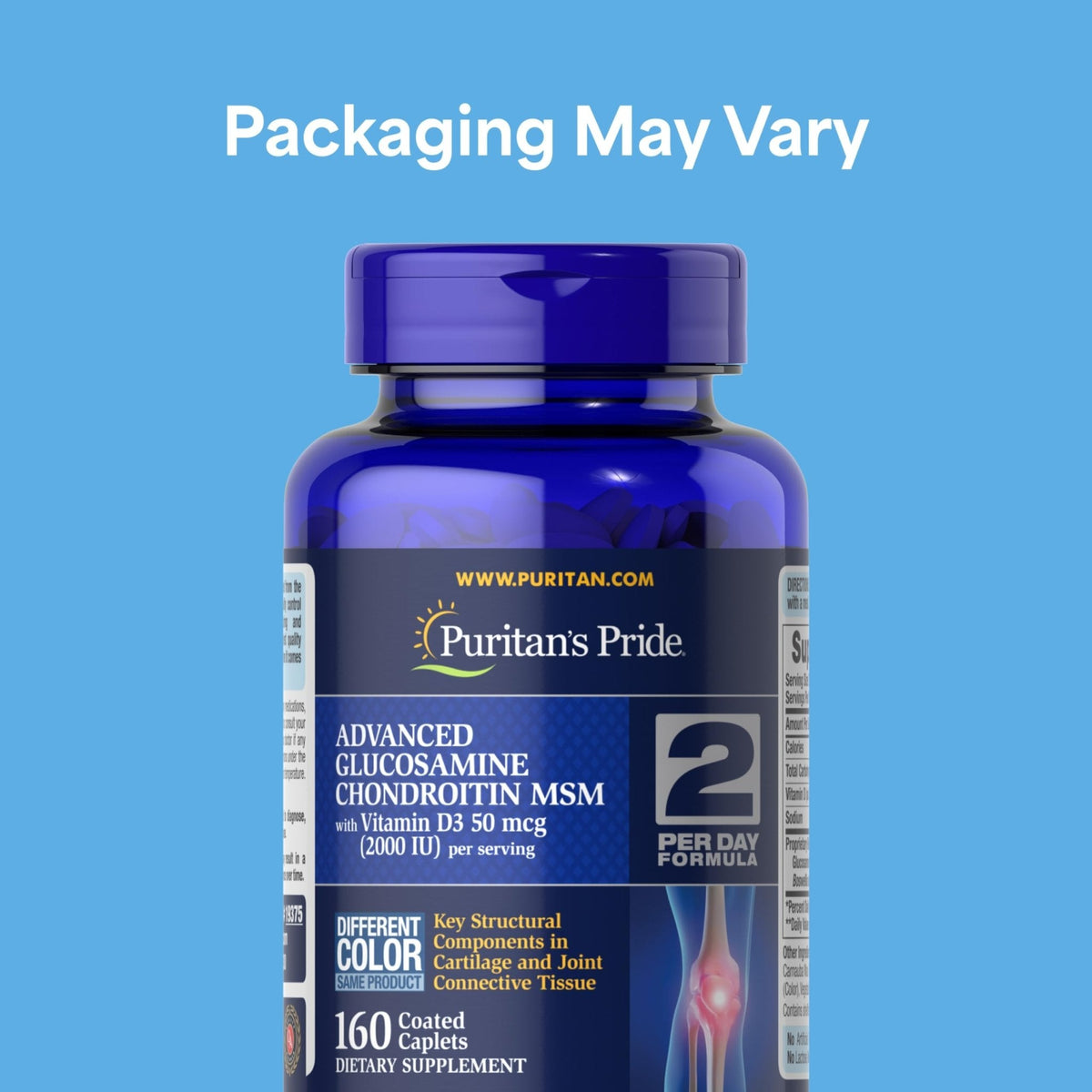 Puritan's Pride Advanced Glucosamine Chondroitin MSM with Vitamin D3 50mcg (2000 IU), Dietary Supplement for Joint Health - PrimeBioHealth - canada supplements