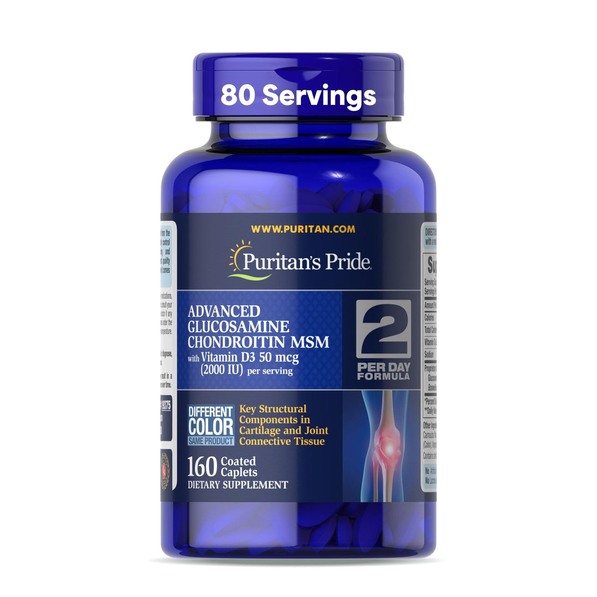 Puritan's Pride Advanced Glucosamine Chondroitin MSM with Vitamin D3 50mcg (2000 IU), Dietary Supplement for Joint Health - PrimeBioHealth - canada supplements