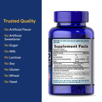 Puritan's Pride Advanced Glucosamine Chondroitin MSM with Vitamin D3 50mcg (2000 IU), Dietary Supplement for Joint Health - PrimeBioHealth - canada supplements