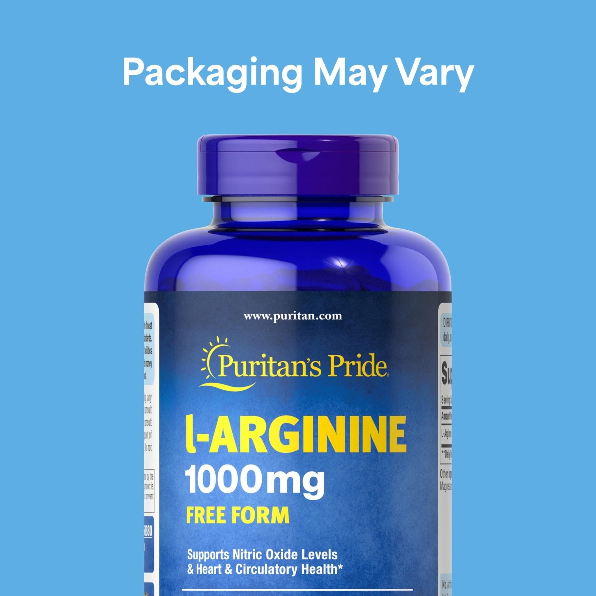 Puritan's Pride L-Arinine 1000mg, Dietary Supplement Supports Nitric Oxide Levels and Heart and Circulatory Heath, 100 Day Supply, 100 Tablets - PrimeBioHealth - canada supplements
