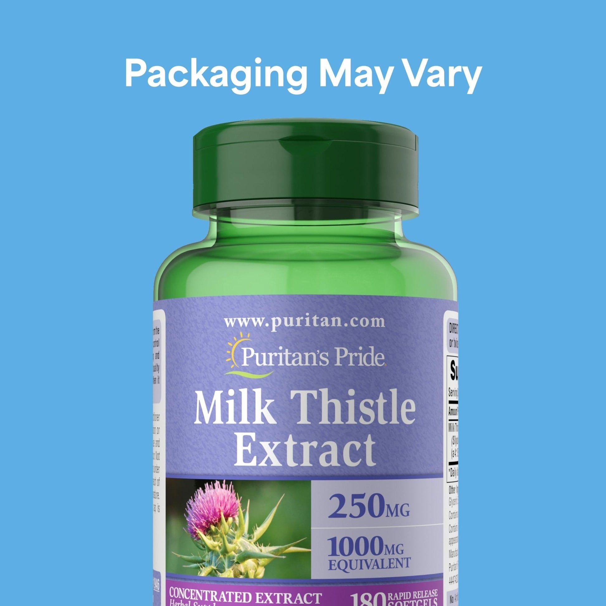 Puritan's Pride Milk Thistle Silymarin 4:1 Concentration Extract 250 mg (1000 mg Equivalent) - PrimeBioHealth - canada supplements