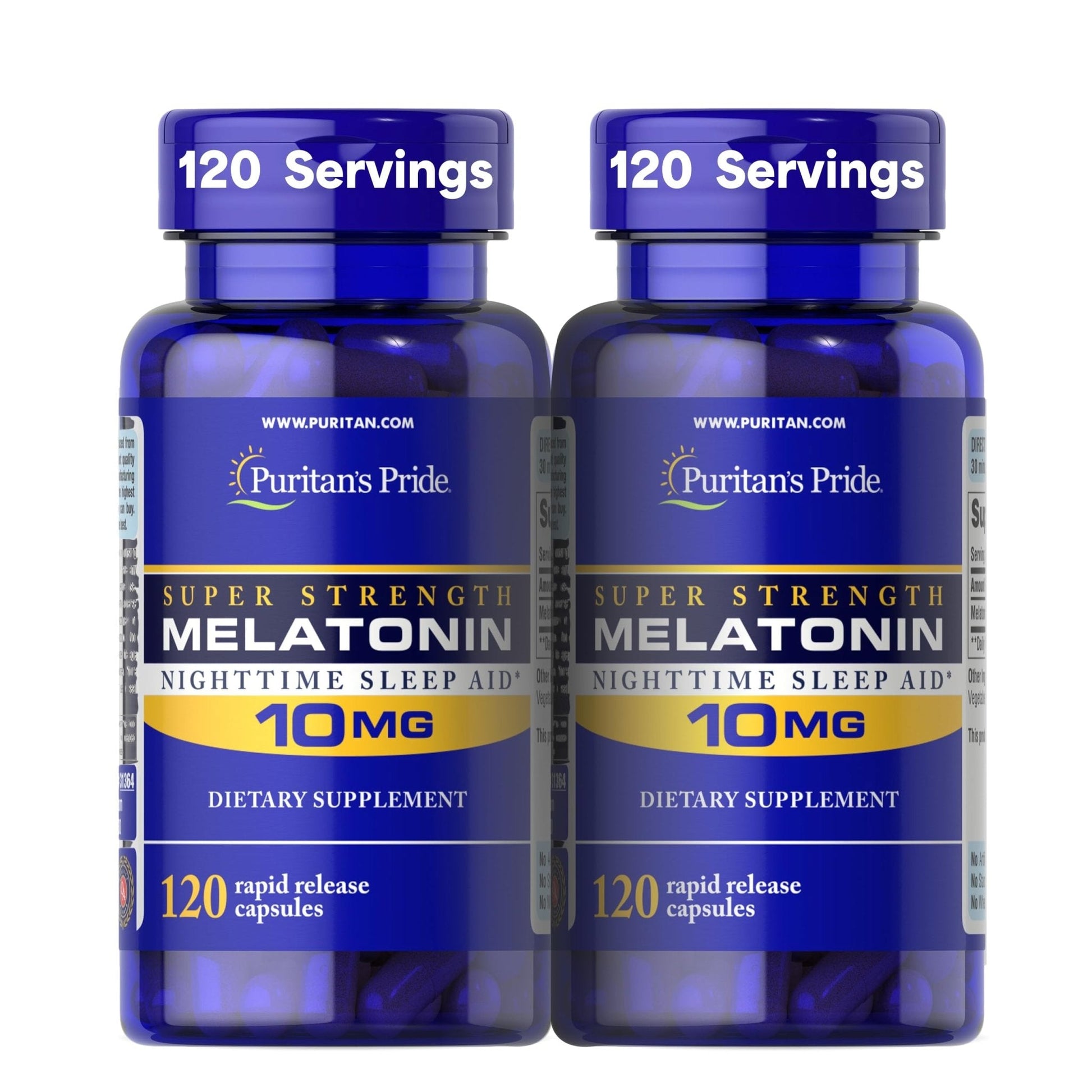 Puritan's Pride Premium Super Strength Melatonin 10mg Sleep Aid, Dietary Supplement for Sound, Restful, & Longer Sleep Support, 4 Month Supply, - PrimeBioHealth - canada supplements
