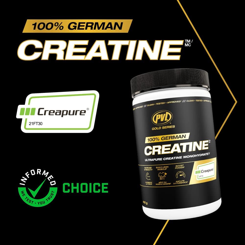 PVL Creapure Creatine – 100% Pure German Creatine Monohydrate Powder-Pharmaceutical Grade Muscle Building Supplement for Strength Training, Pre Workout & Post Workout Protein Support–410g 82 Servings - PrimeBioHealth - canada supplements
