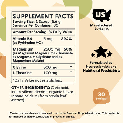 PYM Mood Magnesium Powder to Support Stress & Better Sleep, 30 Servings - Magnesium Glycinate, Magnesium Malate & l-Threonate, Yuzu Citrus | Non-GMO - PrimeBioHealth - canada supplements