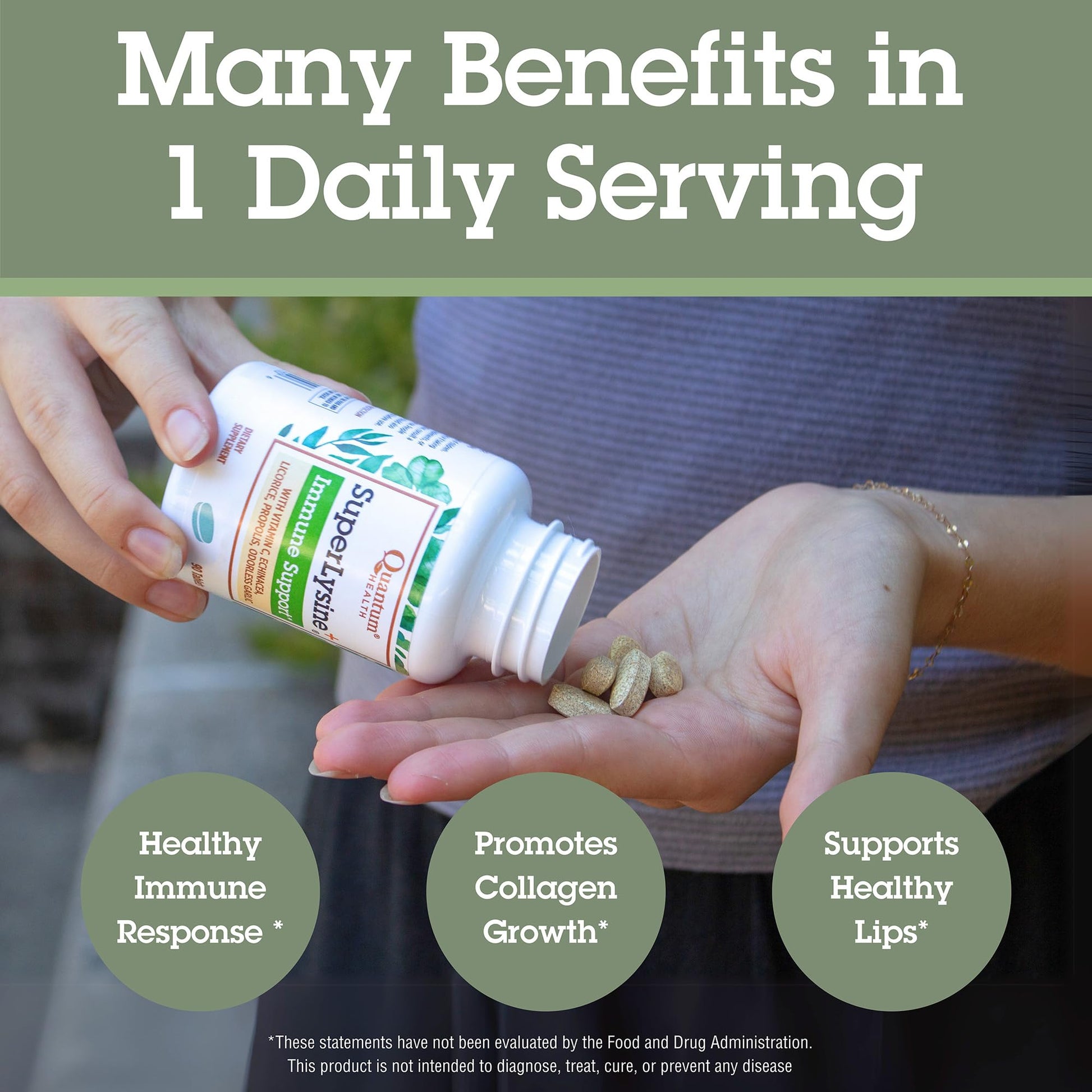 Quantum Health Super Lysine+ / Advanced Formula Lysine+ Immune Support with Vitamin C, Echinacea, Licorice, Propolis, Odorless Garlic (90 Tablets) - PrimeBioHealth - canada supplements