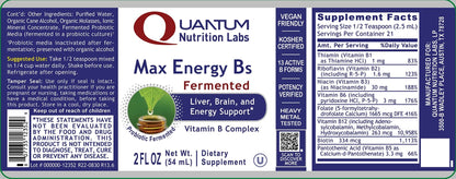 Quantum Nutrition Labs Max Energy B - Vitamin B Complex Liquid Drops, Organic Supplement for Women and Men - PrimeBioHealth - canada supplements