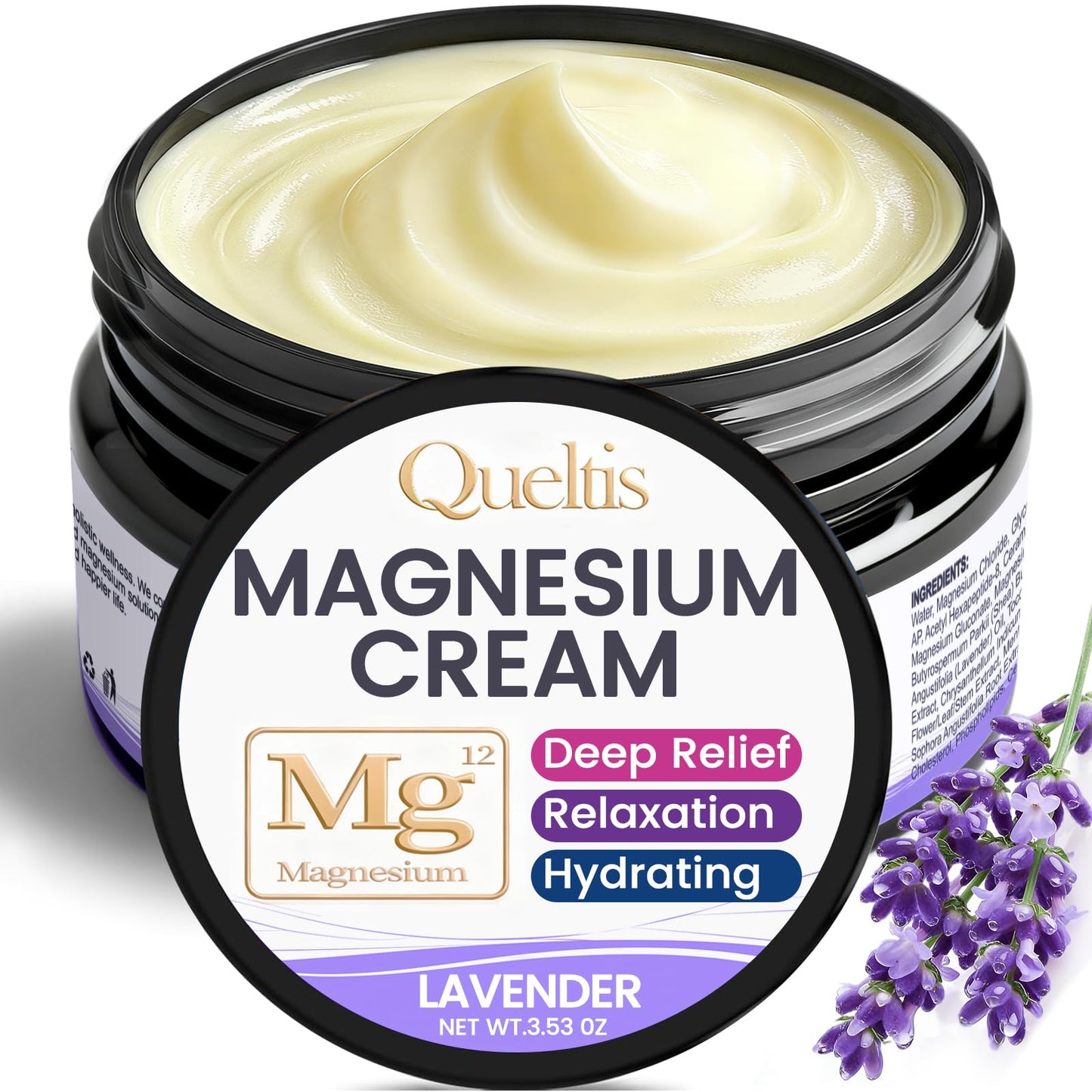 QUELTIS Magnesium Cream, Magnesium Lotion for Sleep, Pain & Leg Cramps, Topical Magnesium Chloride Cream for Muscle Relaxation, Calm, Moisturizing - PrimeBioHealth - canada supplements