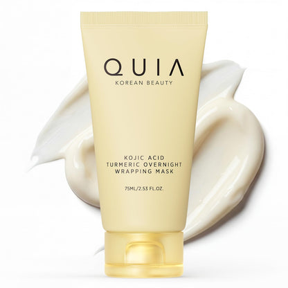 QUIA Turmeric + Kojic Acid Overnight Wrapping Mask – Hydration Mask for Glowing Skin - PrimeBioHealth - canada supplements