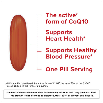 Qunol 200mg Ubiquinol, Powerful Antioxidant for Heart and Vascular Health, Essential for energy production, Natural Supplement Active Form of CoQ10, 60 Count - PrimeBioHealth - canada supplements