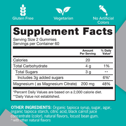 Qunol Magnesium Gummies for Adults, 200mg Elemental Magnesium (from 1,750mg Magnesium Citrate), High Absorption Magnesium Supplement, Supports Nerve, - PrimeBioHealth - canada supplements