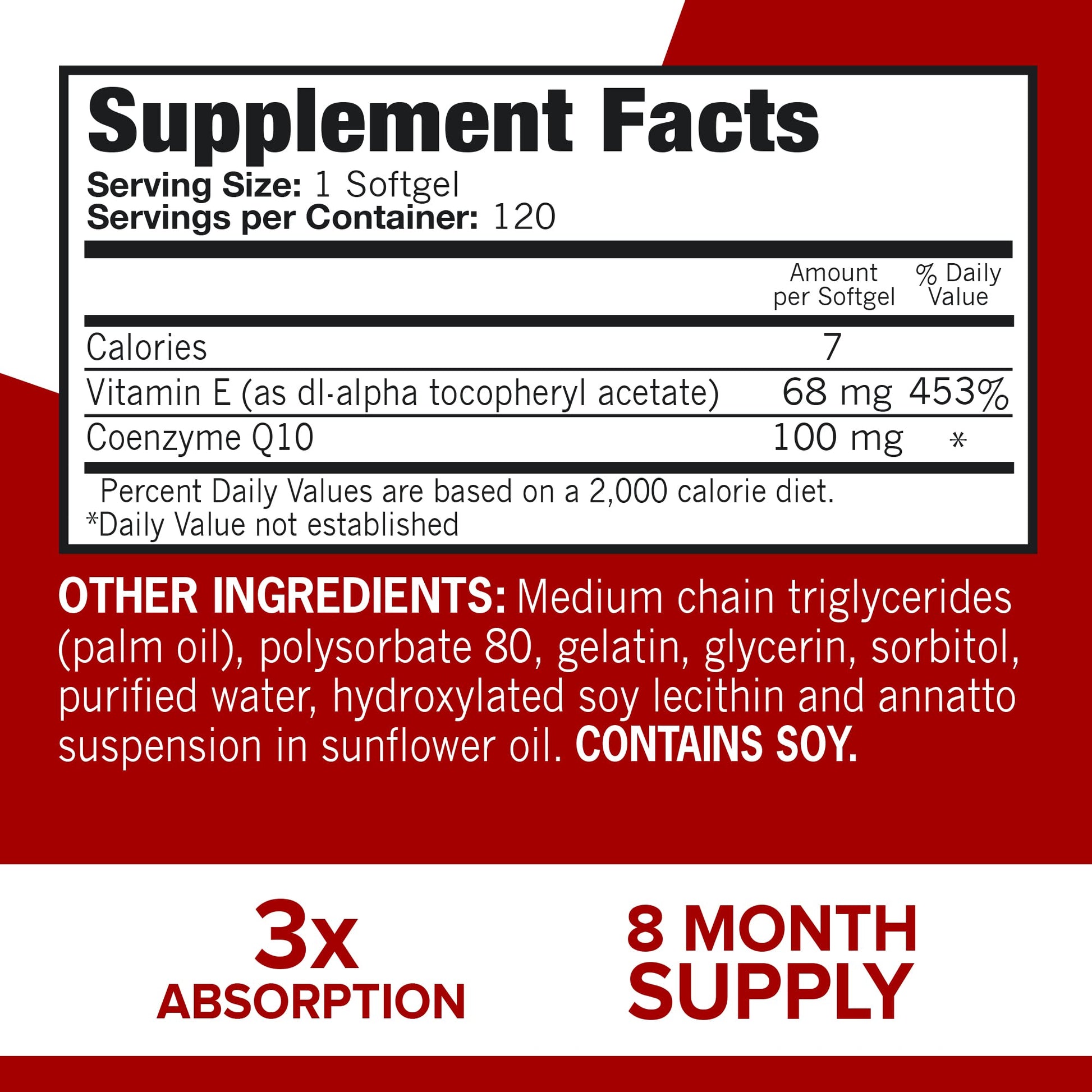 Qunol Ultra CoQ10 100mg, 3x Better Absorption, Patented Water and Fat Soluble Natural Supplement Form of Coenzyme Q10 - PrimeBioHealth - canada supplements
