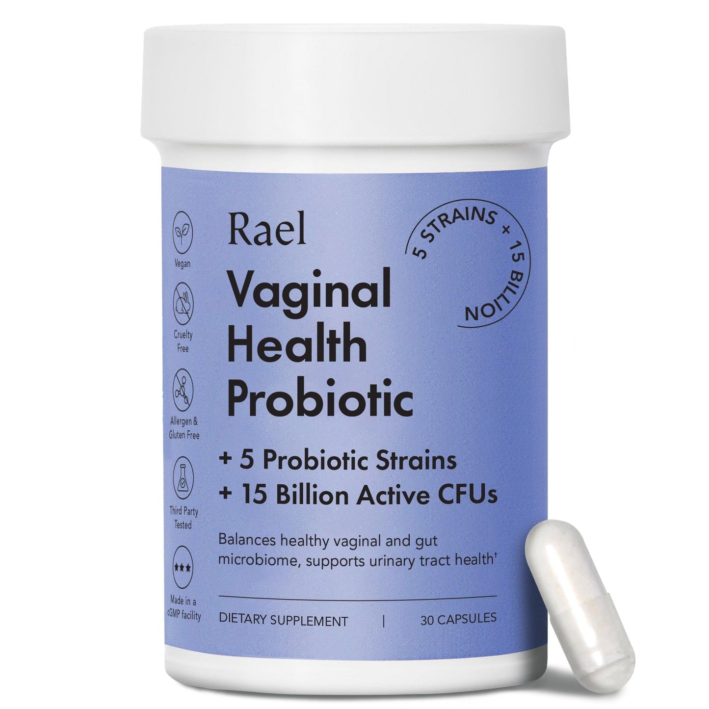 Rael Probiotics for Women - pH Balance Supplement with Prebiotics, Vaginal Immune Health (30 Servings) - PrimeBioHealth - canada supplements
