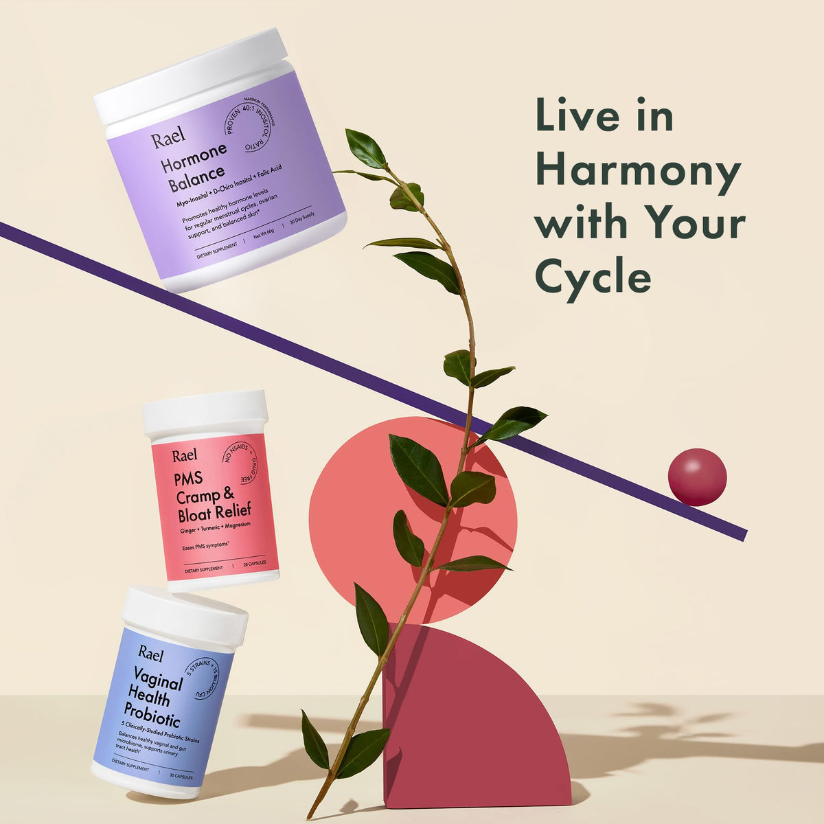 Rael Probiotics for Women - pH Balance Supplement with Prebiotics, Vaginal Immune Health (30 Servings) - PrimeBioHealth - canada supplements