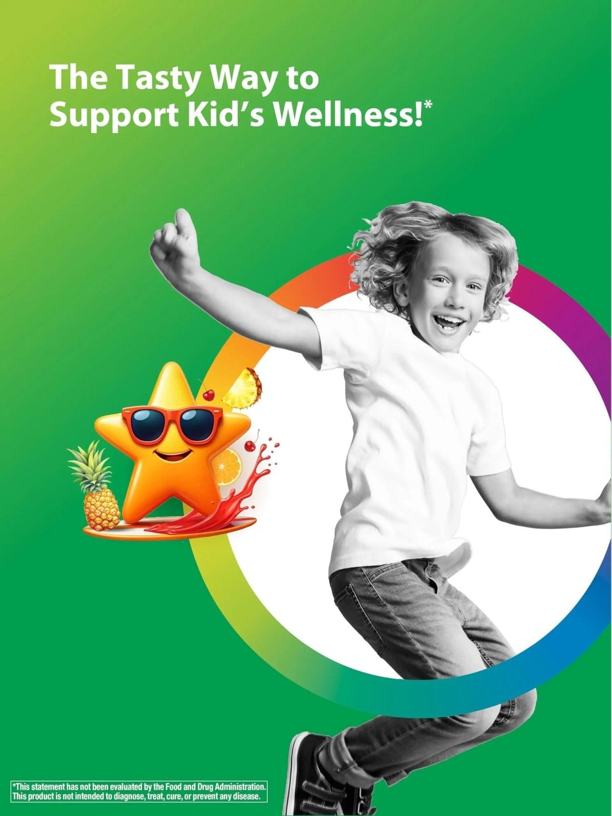 Rainbow Light Kids One + Multivitamin | 50 Chewable Tablets | with Iron & Tummy Friendly Probiotics | Fruit Punch Flavor | Real Food Nutrients - PrimeBioHealth - canada supplements