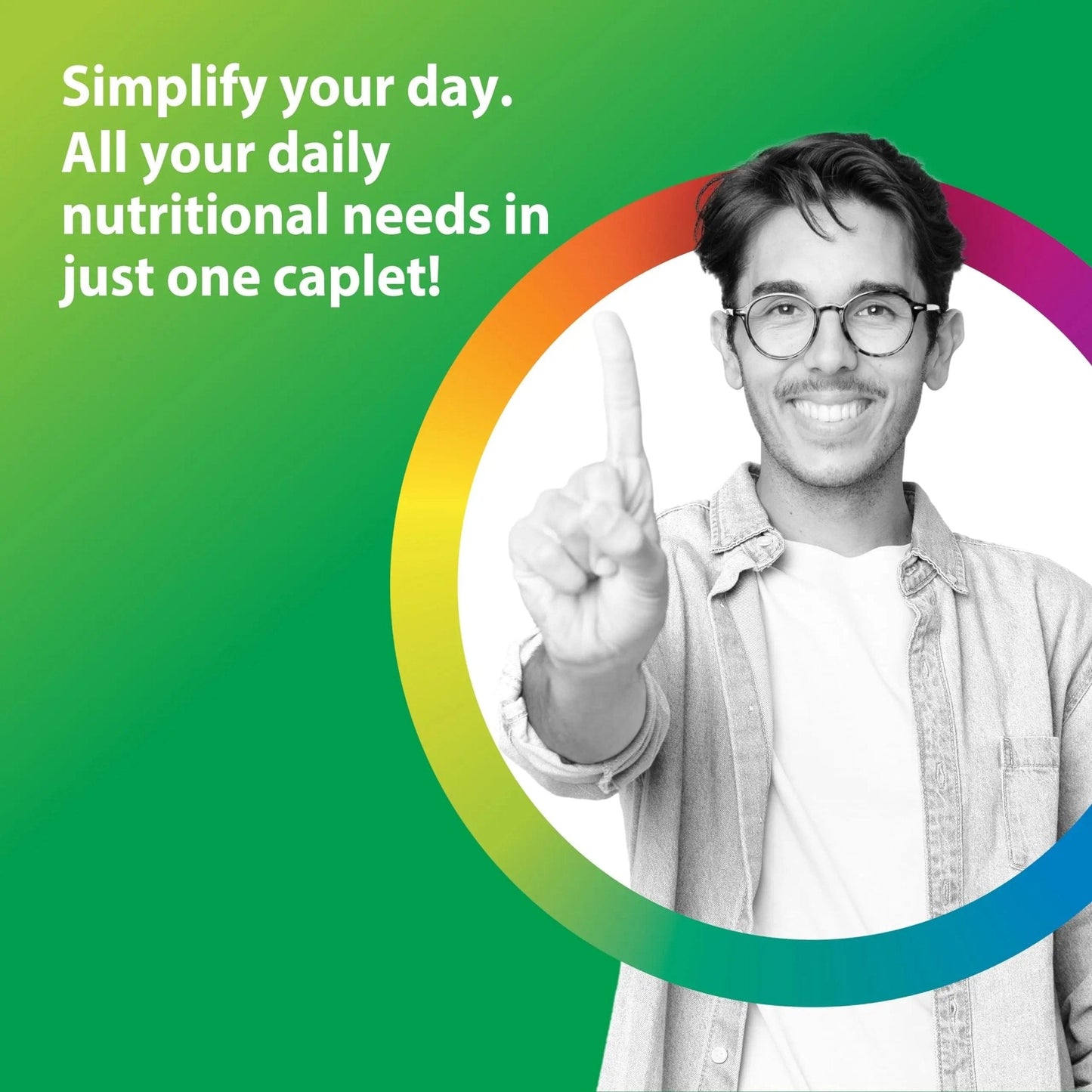 Rainbow Light Mens Multivitamin One + | 60 Caplets | Supports Energy & Antioxidant Health | with Real Food Nutrients, Digestive Enzymes & Probiotics - PrimeBioHealth - canada supplements