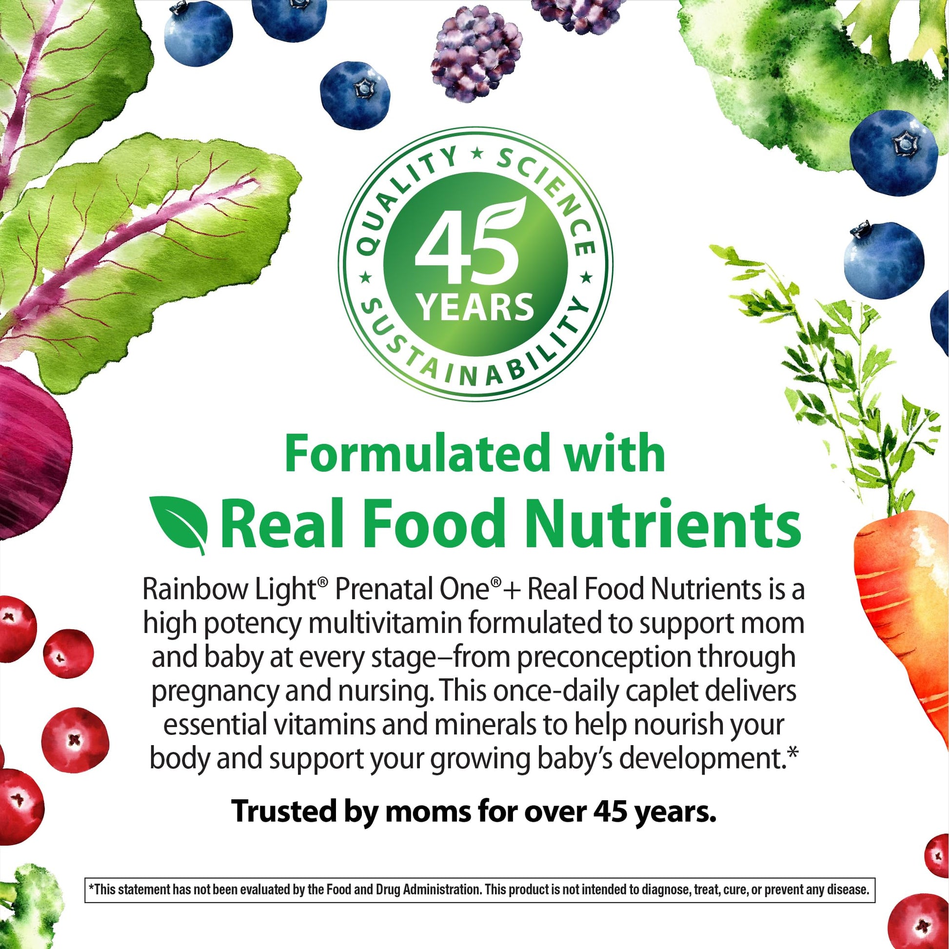 Rainbow Light Prenatal One Multivitamin Support from Conception to Postnatal, High Potency, Clinically Proven Absorption of Vitamin D, B2, Folate, Calcium - PrimeBioHealth - canada supplements