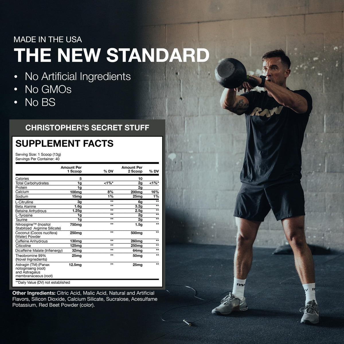 RAW Christopher's Secret Stuff Pre Workout Powder, Thavage (Tastes Like Winning) - Chris Bumstead CBUM Preworkout Supplement for Men & Women - Working Out, Hydration & Energy - 40 Servings - PrimeBioHealth - canada supplements
