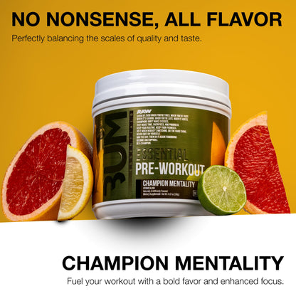 RAW Essential Pre-Workout Powder (Champion Mentality) - Chris Bumstead Sports Nutrition Supplement for Men & Women - Preworkout Energy Powder with Caffein - PrimeBioHealth - canada supplements